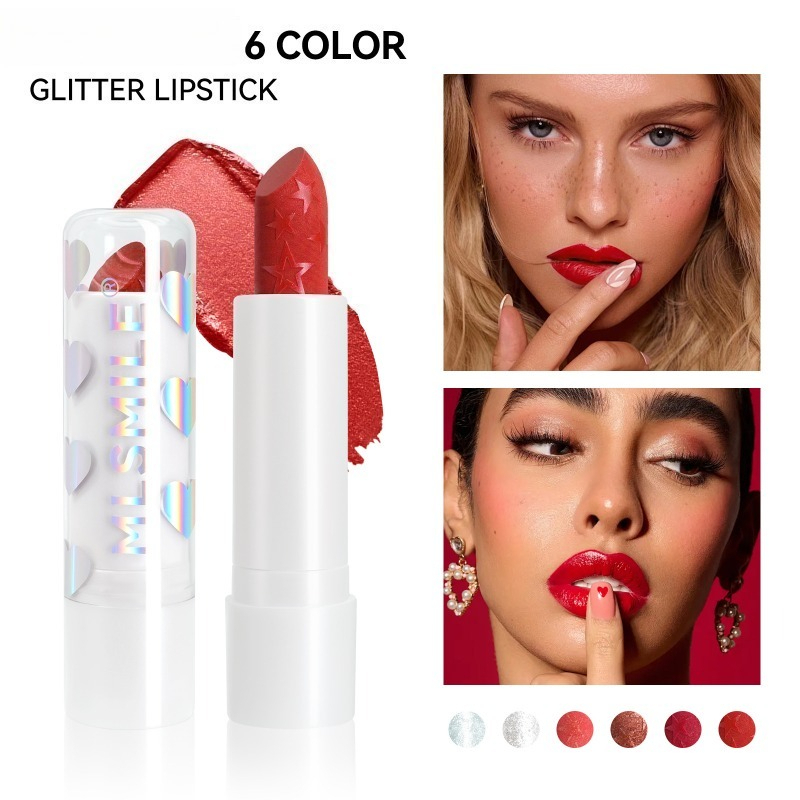 Beauty Makeup Stores - 별이 빛나는 글리터 립스틱 오랫동안 지속되는