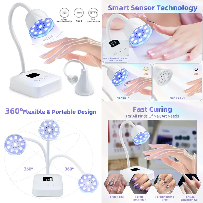 Uv Nail Lamp - 무선 네일 램프 LED UV 타이밍