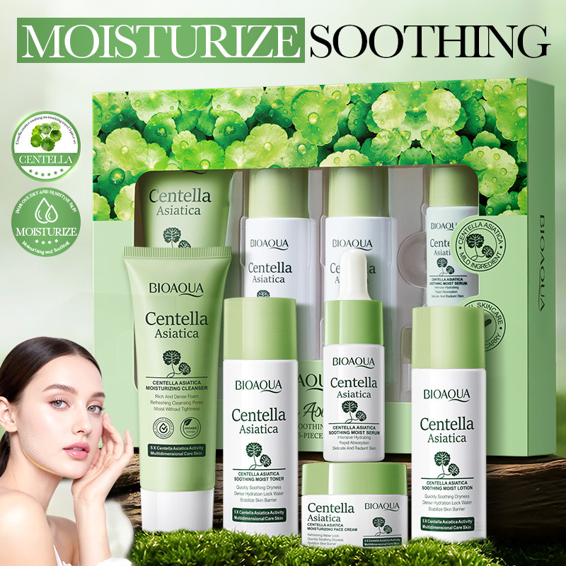Anti-Aging Face Cream - 5종 세트 바이오아쿠아 병풀 추출물 스킨케어