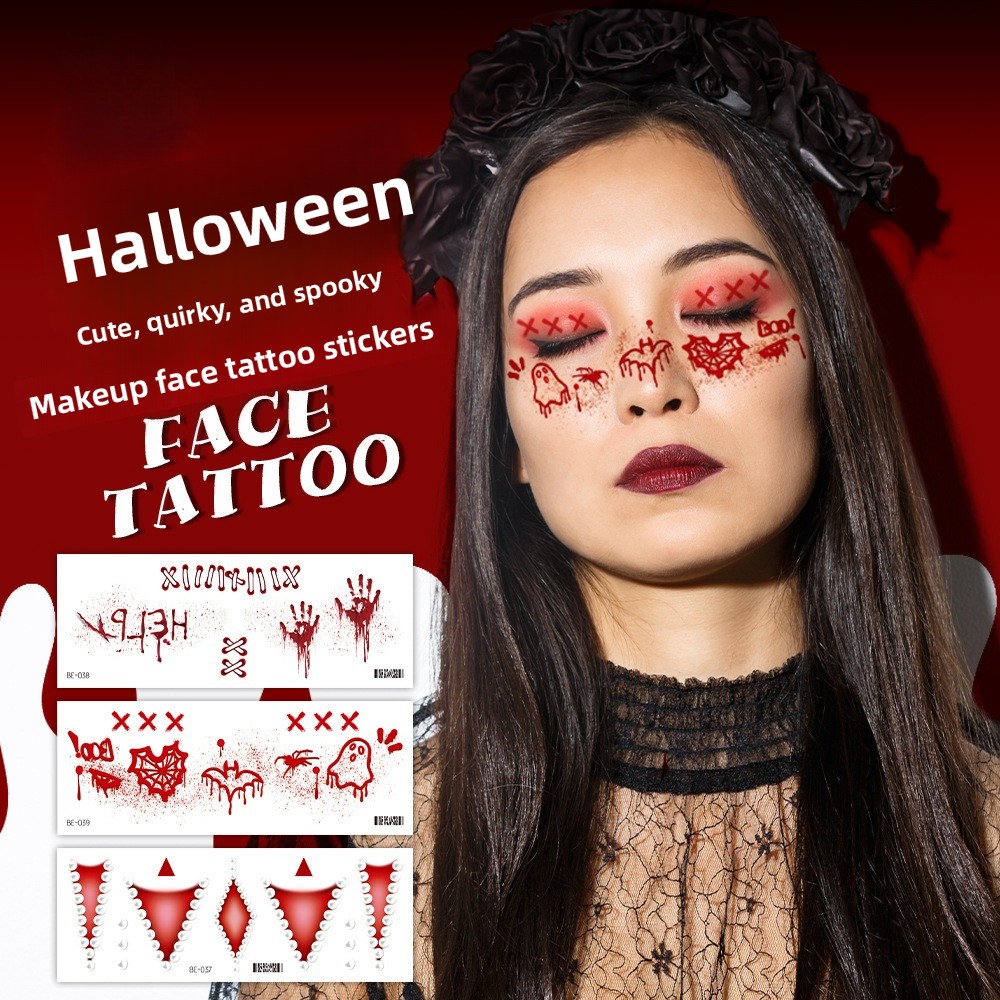 Beauty Halloween Makeup - 5Pcs 할로윈 뷰티 스티커 상처 메이크업