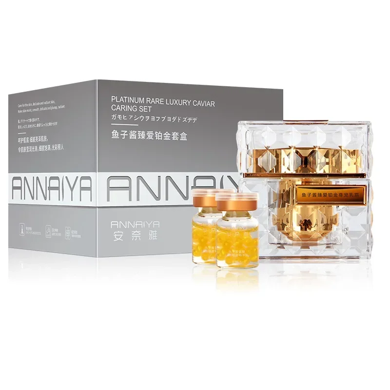 Anti-Aging Face Cream - 플래티넘 레어 럭셔리 캐비어 케어 세트