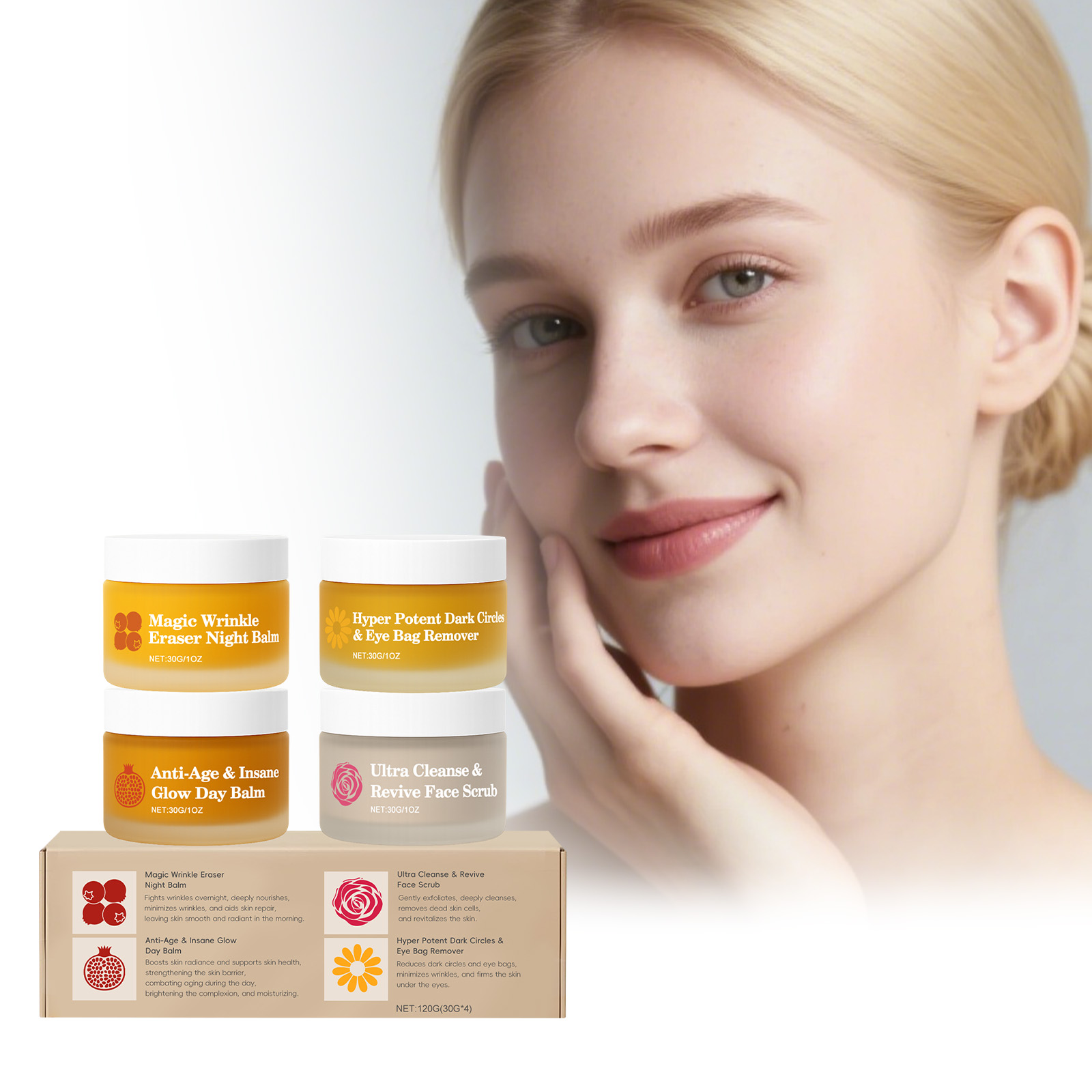 다기능 데이 & 나이트 스킨케어 세트 클렌징 보습 다크 - Anti-Aging Face Cream 리뷰 및 가격