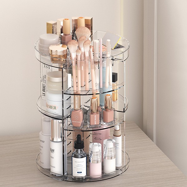 360도 회전식 화장품 보관함(조절 가능한 선반 포함) - Beauty Makeup Desk 리뷰 및 가격