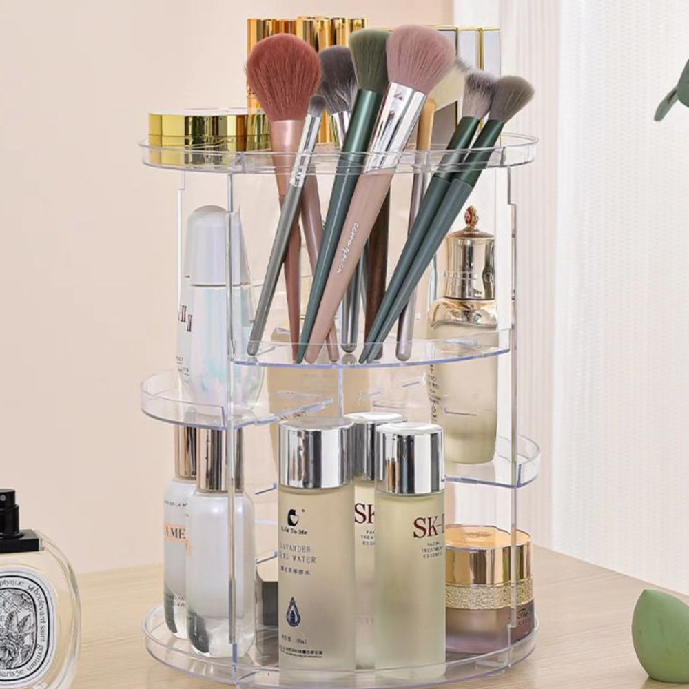 360도 회전식 화장품 보관함(조절 가능한 선반 포함) - Beauty Makeup Desk 리뷰 및 가격
