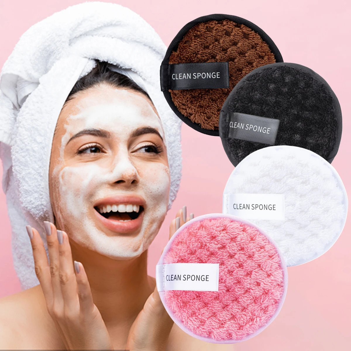 4pcs 메이크업 리무버 마이크로 화이버 코튼 패드 화 - Cosmetic Sponge 리뷰 및 가격