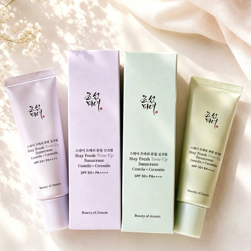 뷰티 오브 조선 그린 퍼플 브라이트닝 프라이머 톤업 파 - Beauty Of Joseon Makeup 리뷰 및 가격