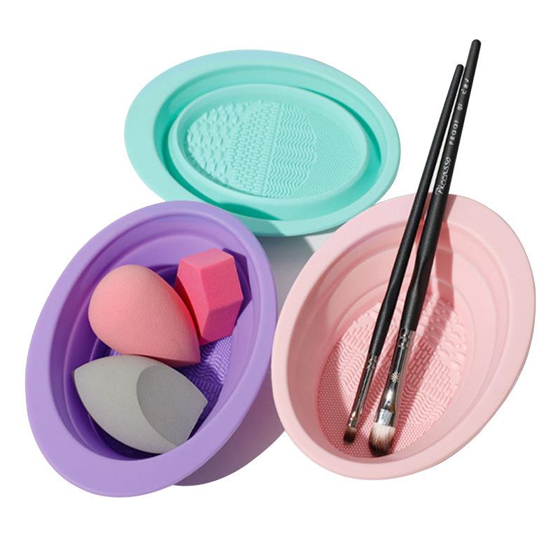 부드러운 실리콘 메이크업 브러쉬 클리너 접이식 파우더  - Cosmetic Sponge 리뷰 및 가격