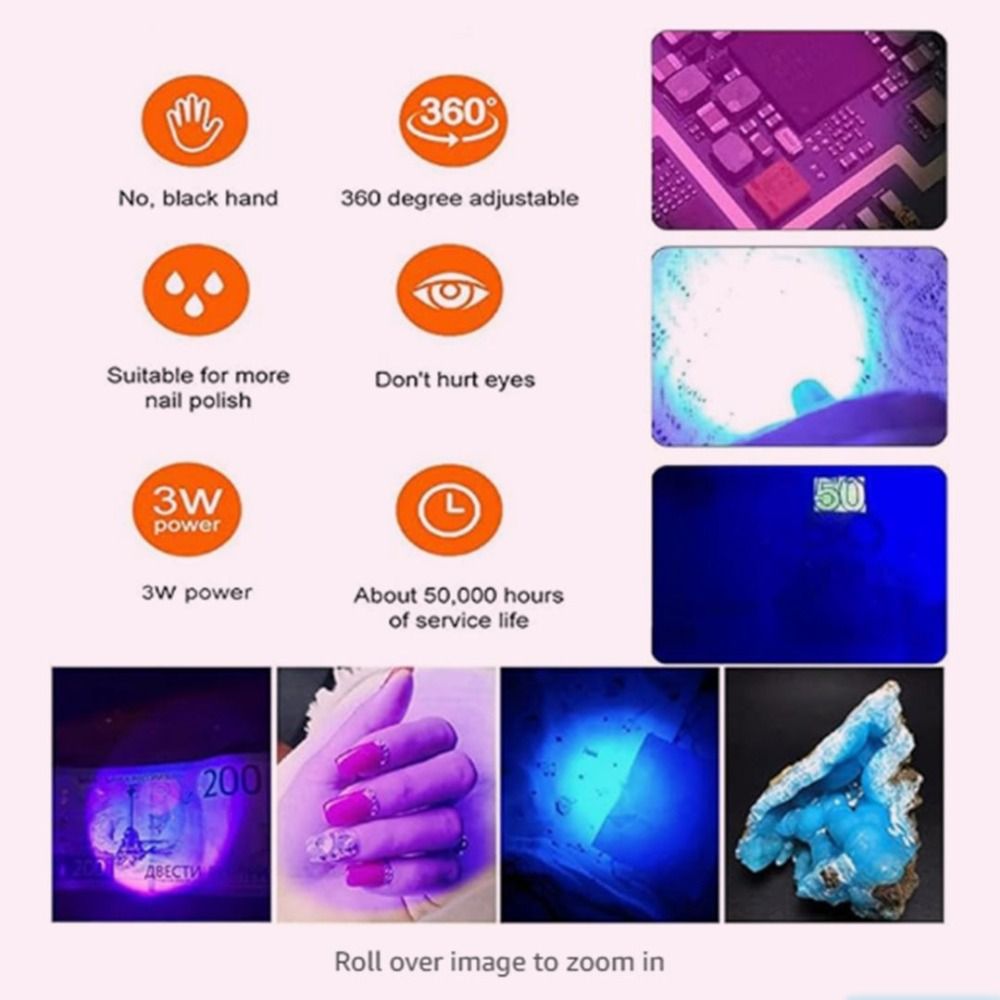 휴대용 5W/3W UV LED 네일 램프, 조절 가능한 - Uv Nail Lamp 리뷰 및 가격