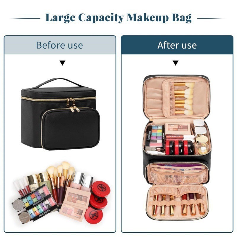 대형 방수 메이크업 가방 휴대용 대형 화장품 여행 가방 - Beauty Bag Makeup 리뷰 및 가격