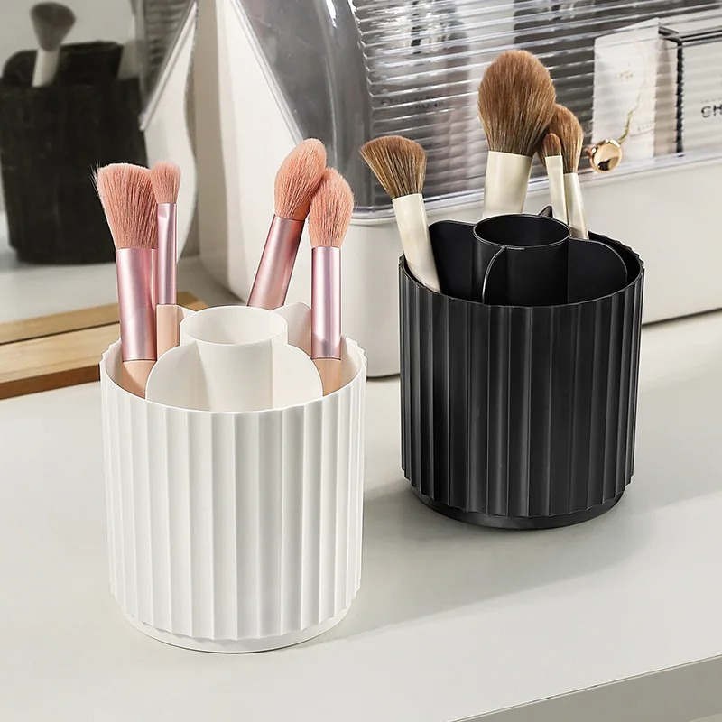 뚜껑이있는 메이크업 브러쉬 홀더 360 회전 메이크업  - Beauty Makeup Desk 리뷰 및 가격
