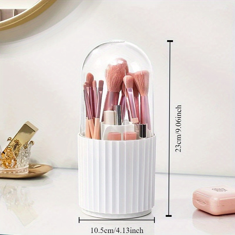 뚜껑이있는 메이크업 브러쉬 홀더 360 회전 메이크업  - Beauty Makeup Desk 리뷰 및 가격