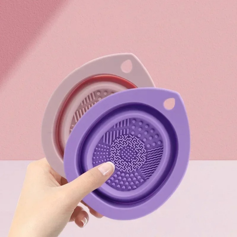 실리콘 메이크업 브러쉬 청소 그릇 접이식 세척 매트 휴 - Cosmetic Sponge 리뷰 및 가격