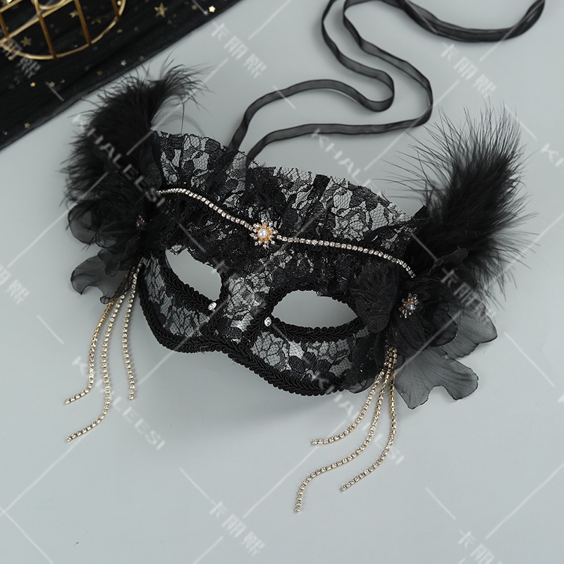 블랙 레이스 메쉬 하프 페이스 마스크 할로윈 메이크업  - Beauty Halloween Makeup 리뷰 및 가격
